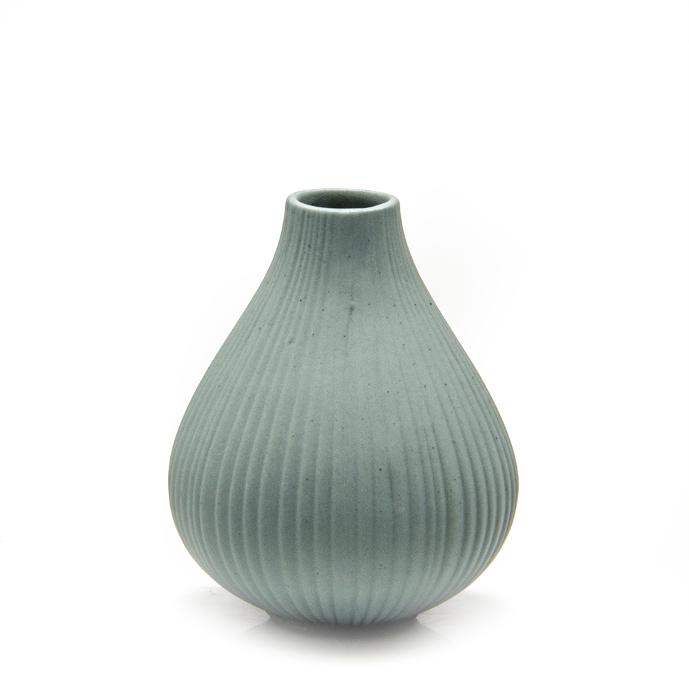 Keramikvase Frost - mattgrün