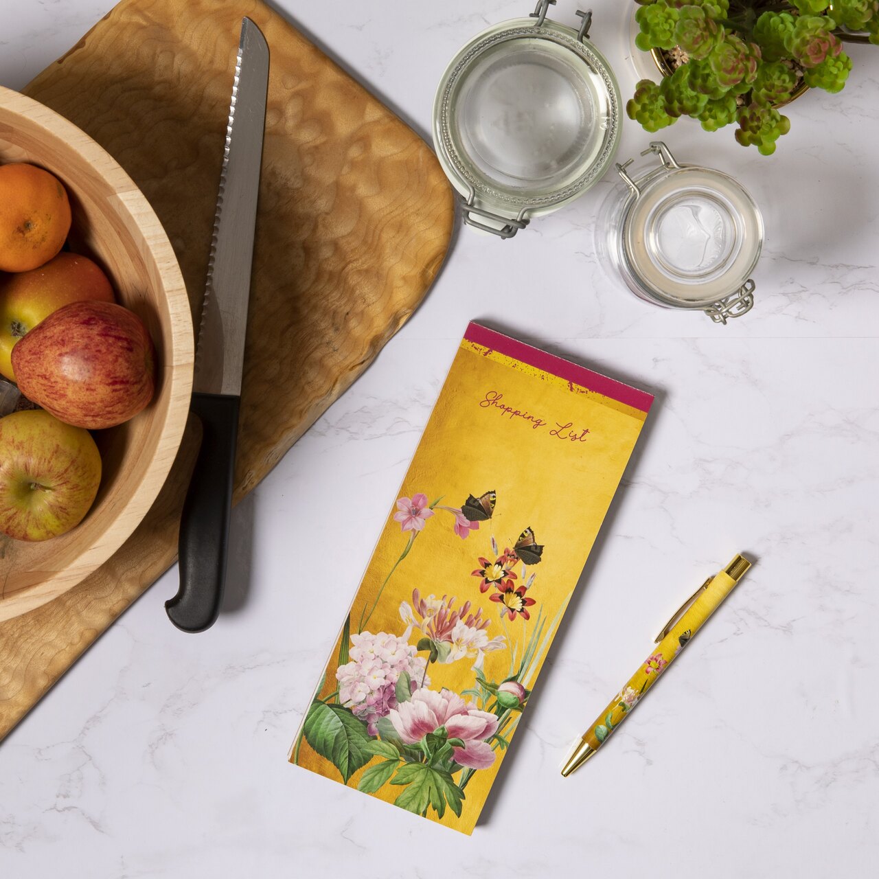 Papeterie aus England | Einkaufsliste Redouté - Blumenaquarelle