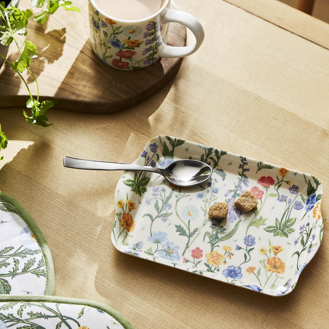 Kleines Serviertablett Cottage Garden - Bauerngarten | von Ulster Weavers