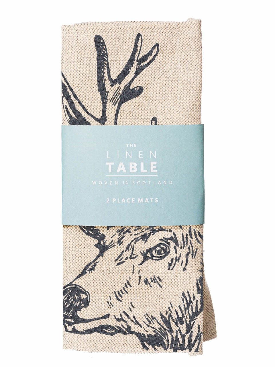 Tischset - 2 Stück | Leinen 50/50 | Motiv Hirsch