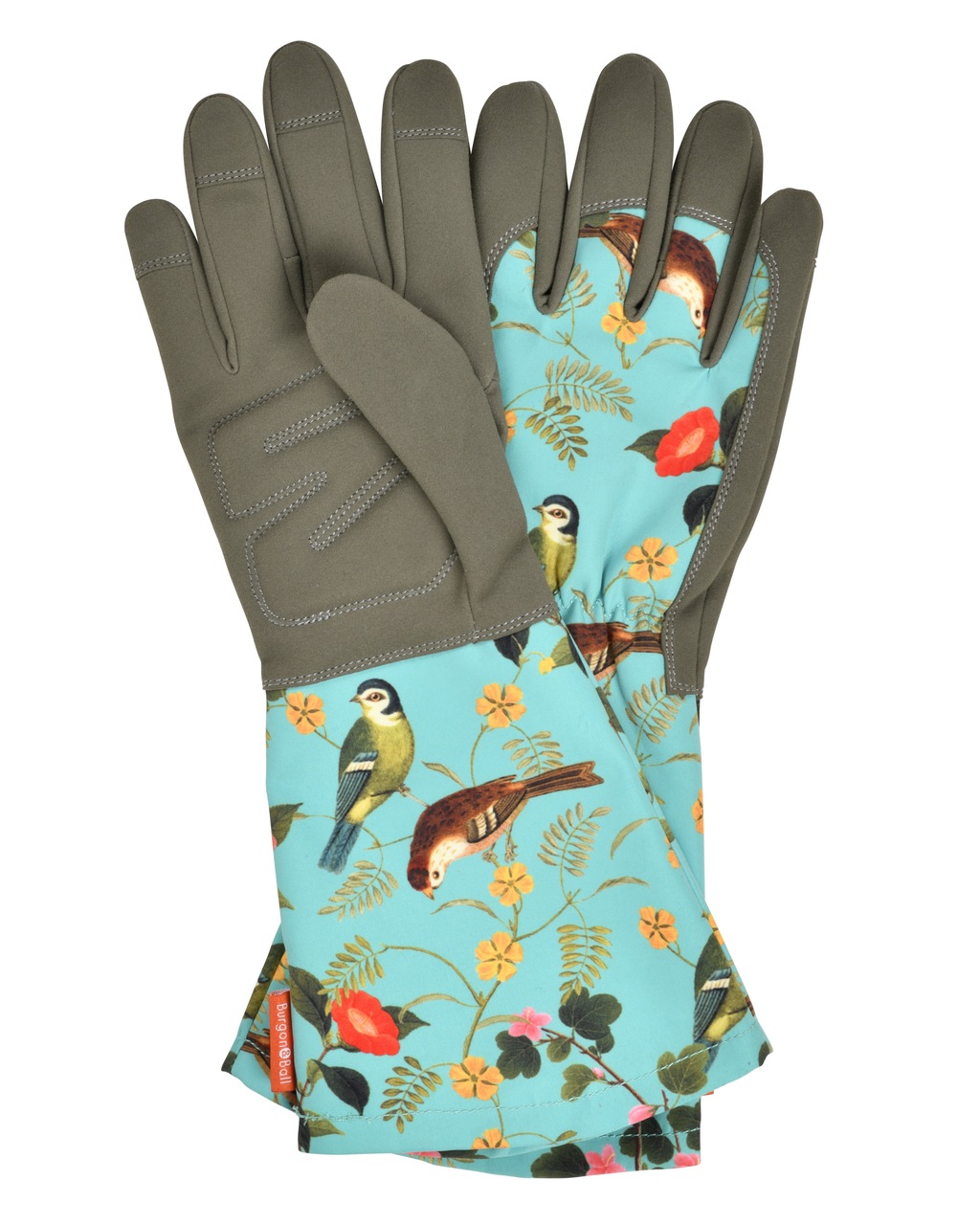 Gartenhandschuhe mit Stulpe im RHS „Flora & Fauna“ -  Design, eine Kombination eleganter, chinesischer Aquarelle mit handkolorierten Gravuren aus ca. 1881 | von Burgon & Ball, aus England