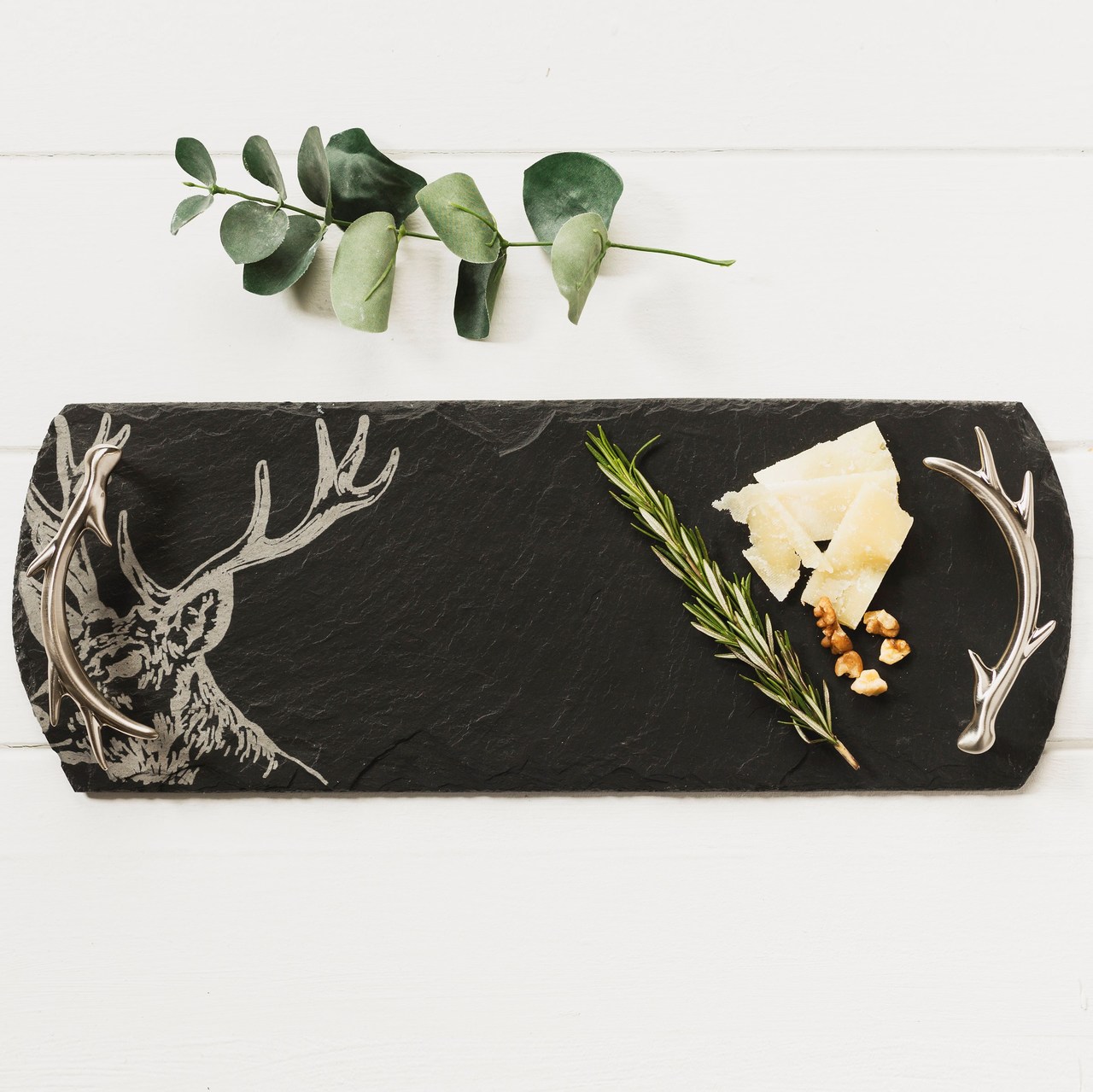 Hirsch | Serviertablett aus Schiefer, klein
