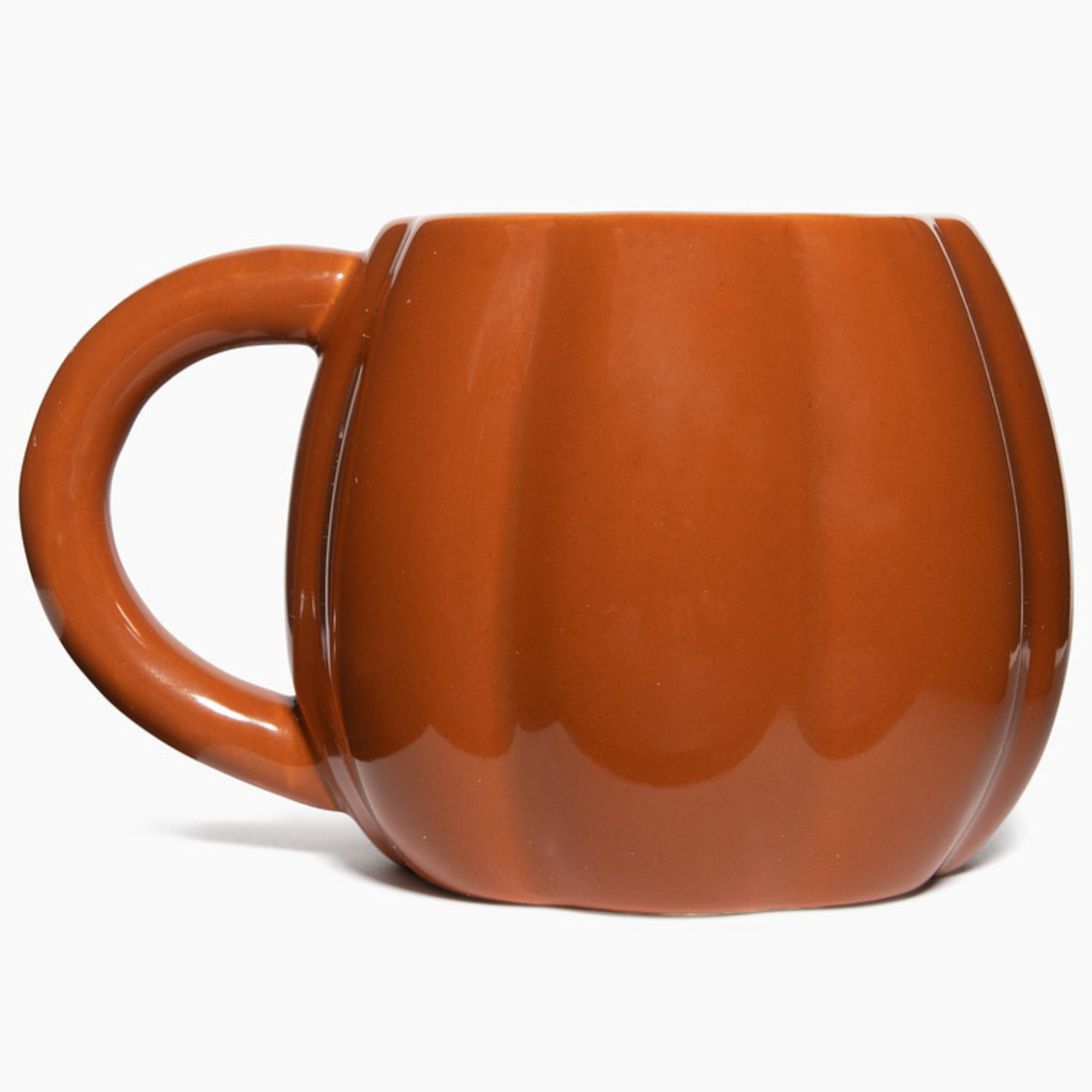 Orangefarbene Keramiktasse in eleganter Kürbisform | von Sweet Water Decor | aus USAtik | Farbe Orange | spülmaschinenfest und mikrowellengeeignet