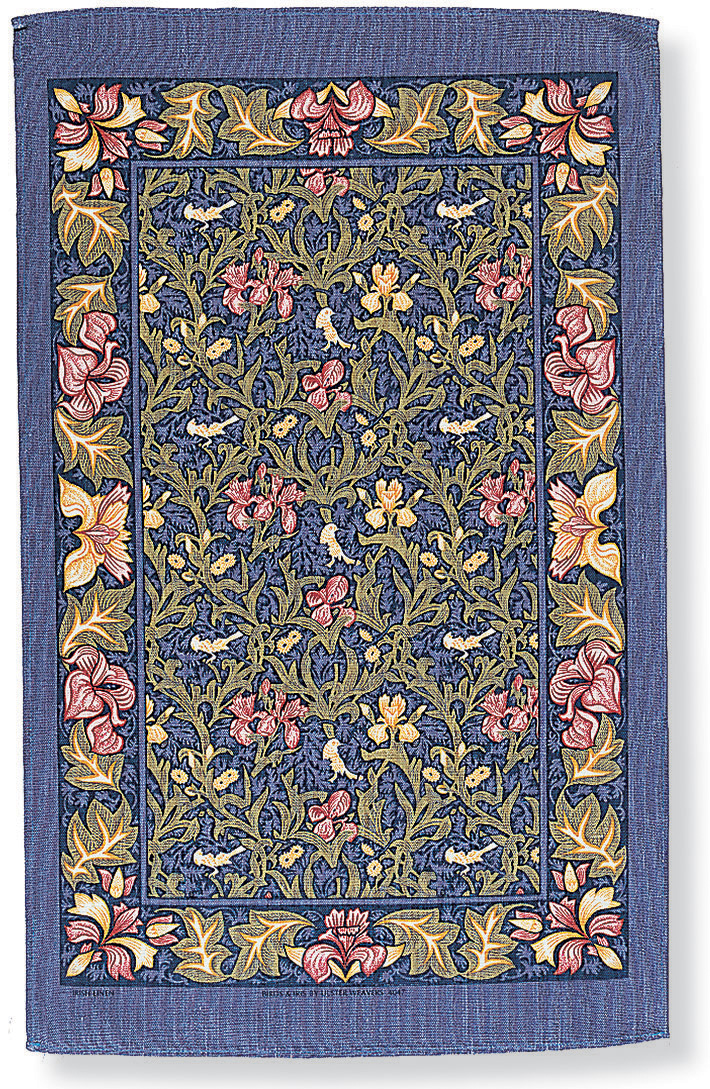 Leinen-Geschirrtuch Birds and Iris