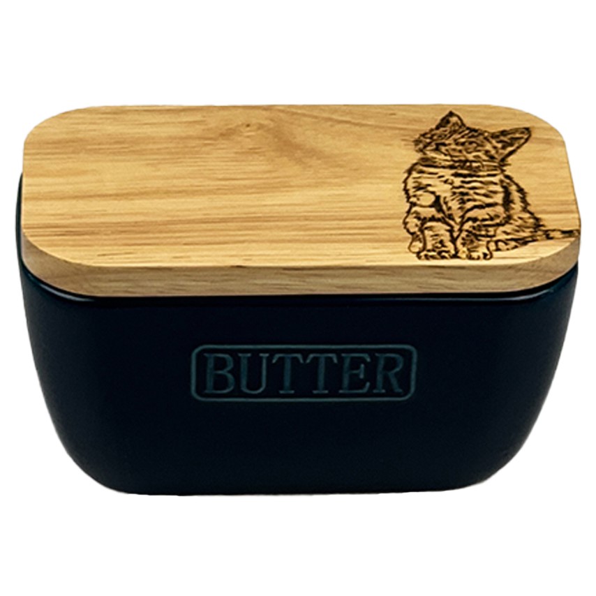 Tabby Katze | Butterdose blau | Selbrae House