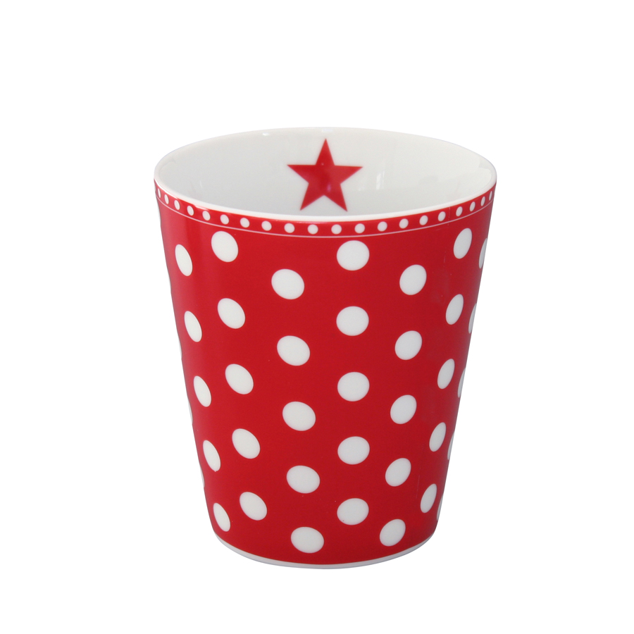 Happy Mug, Dots red