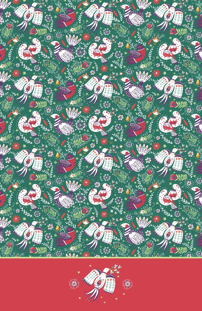 Ulster Weavers Weihnachts-Geschirrtuch 'Folk Birds'