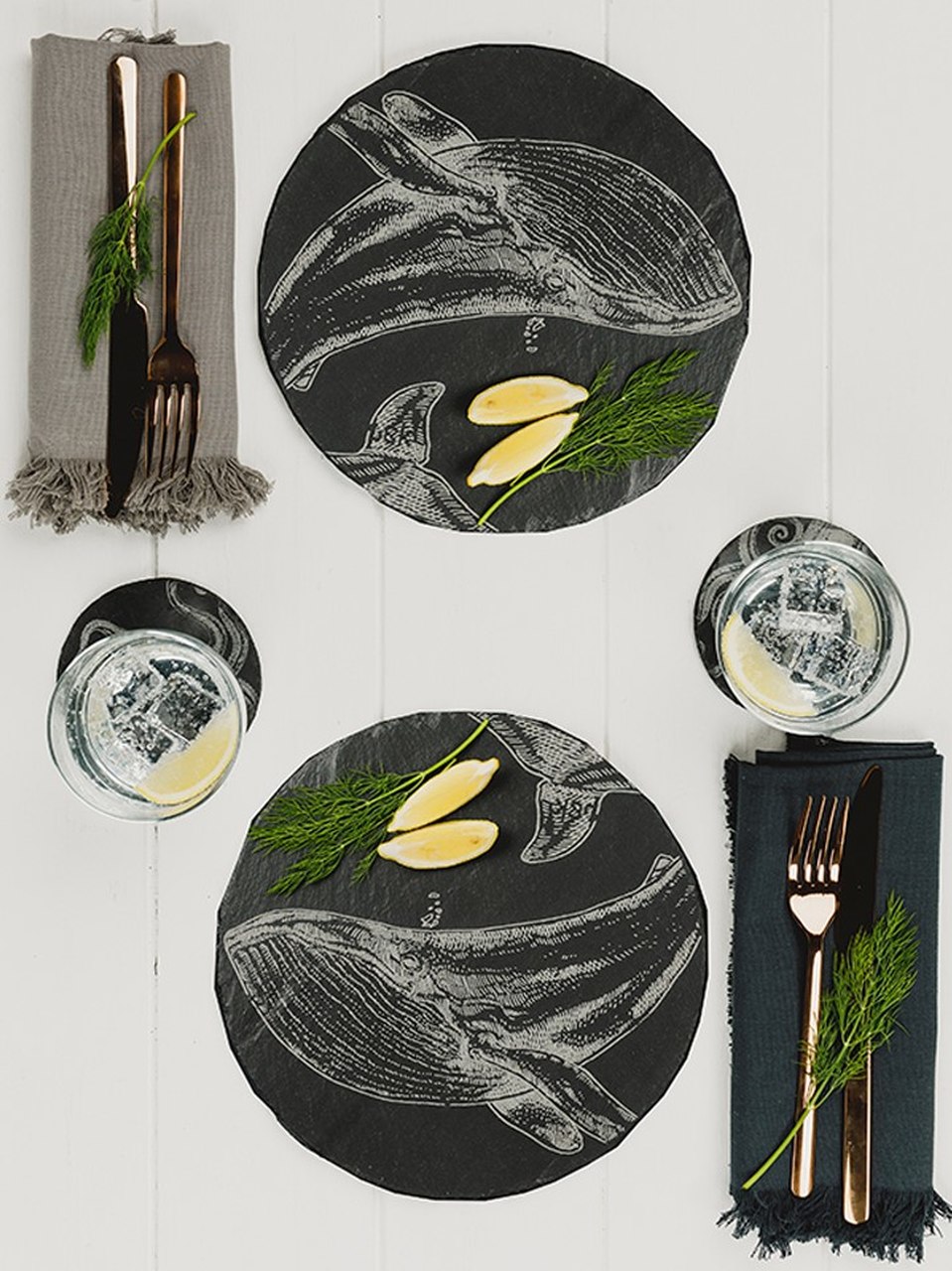 Wal | 2er- Platzset aus Schiefer