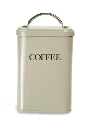 Kaffeedose aus Metall - in dunklem oder hellem Grau