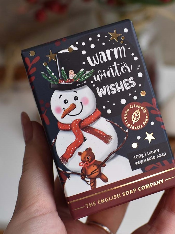 Geschenkseife Weihnachtswesen | Schneemann