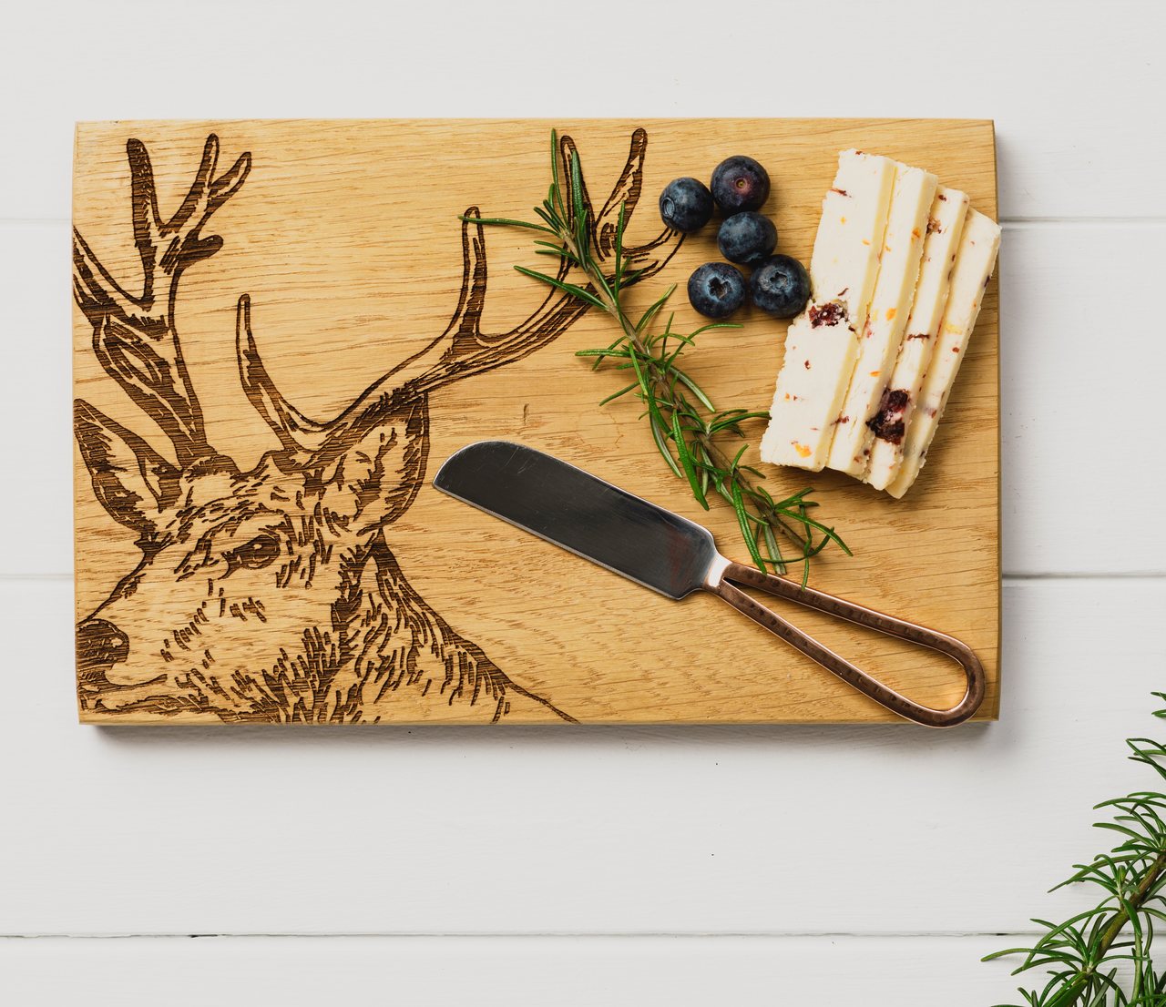 Käsebrett & Käsemesser | Motiv Hirsch