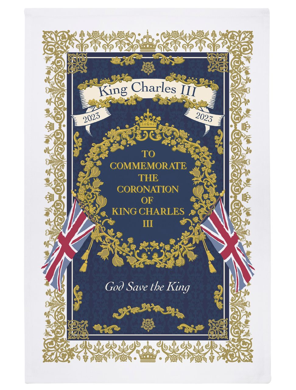 Gedenk-Geschirrtuch König Charles III - Krönung