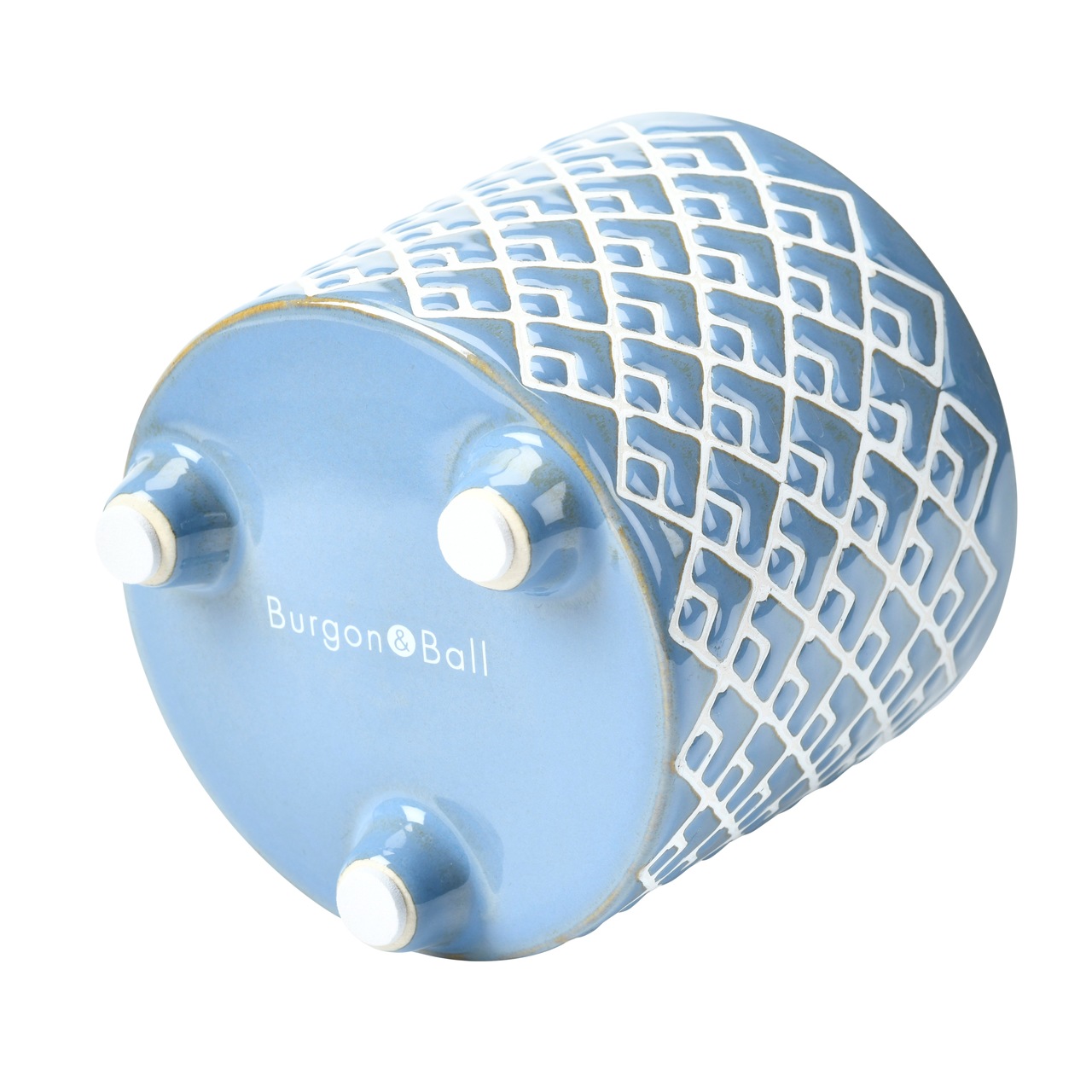 Burgon & Ball Indoor-Topf Bilbao Blau | die Füßchen