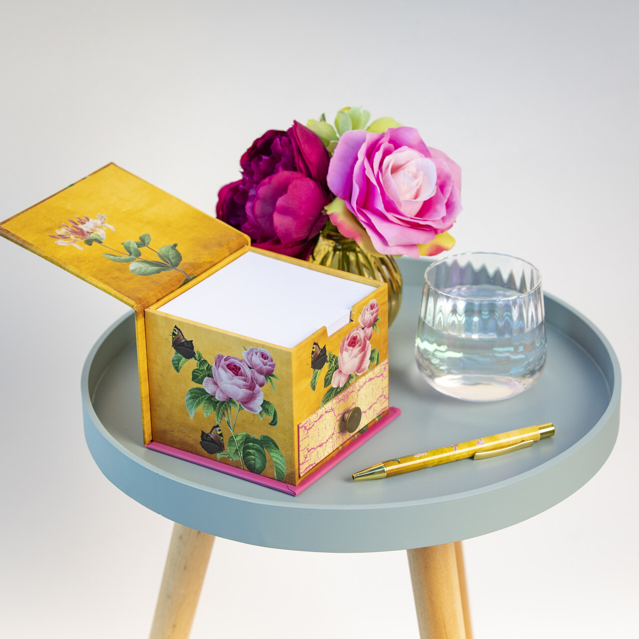 Memo-Würfel | Pierre-Joseph Redouté - Blumenaquarelle