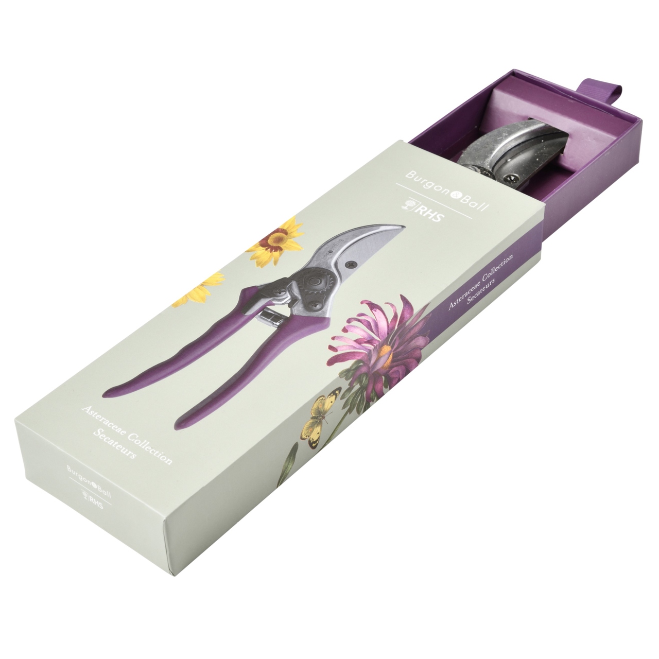 Sommeraster Präsentbox | Gartenschere | leicht geöffnet