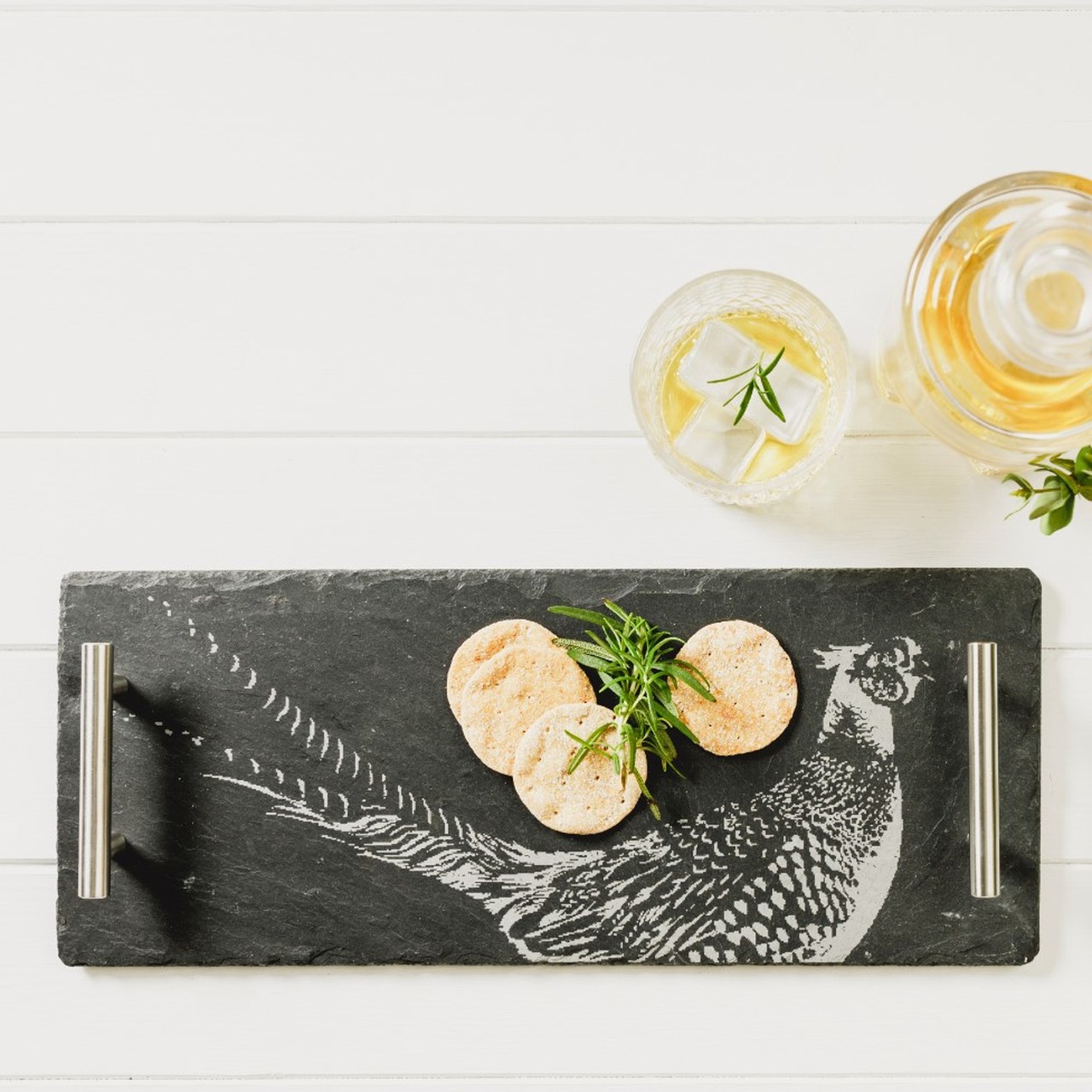 Fasan | Serviertablett aus Schiefer, klein