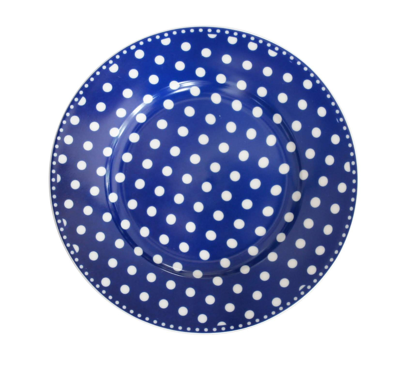 Dessertteller Punkte, dunkelblau
