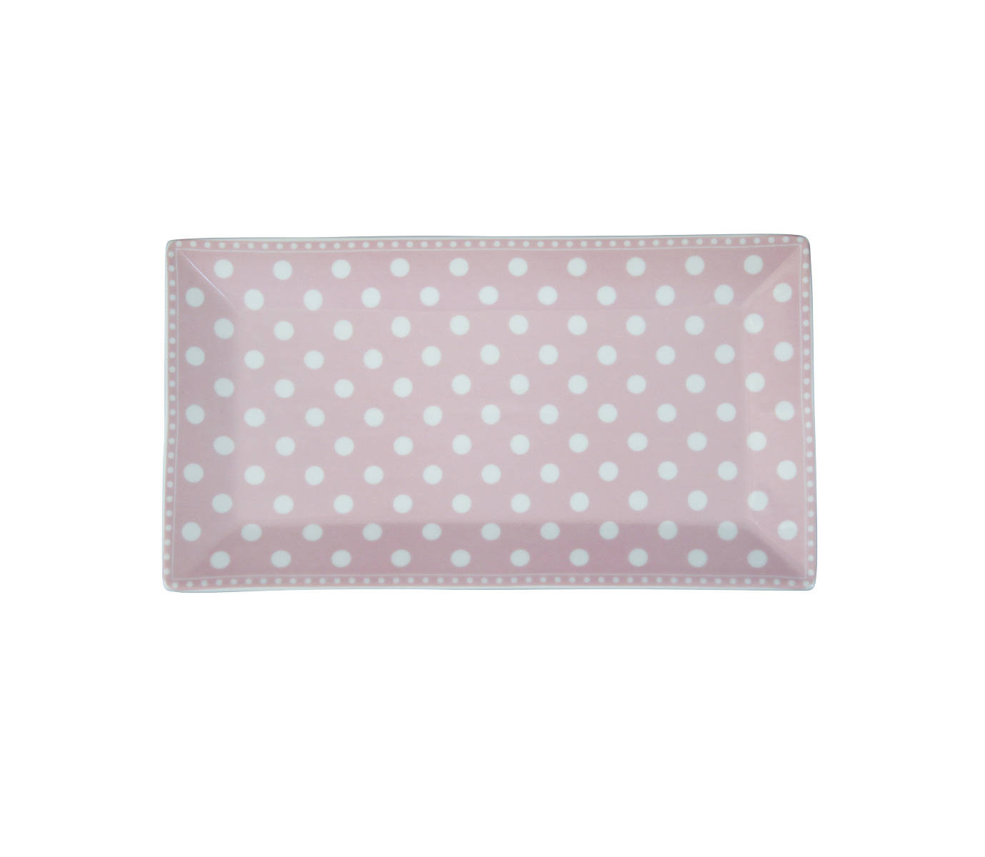 Servierplatte Punkte, rosa - von Krasilnikoff