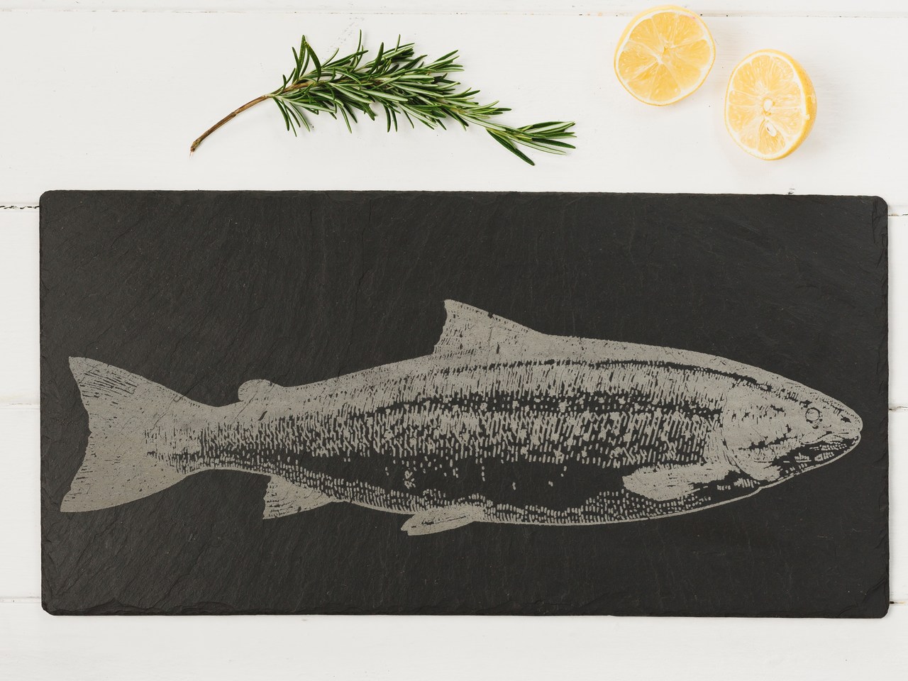 Lachs | Servierplatte aus Schiefer
