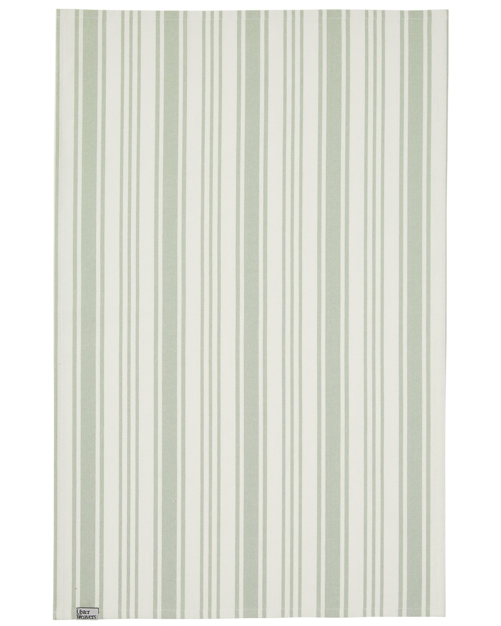 Baumwoll-Geschirrtuch mit salbeigrünen Streifen