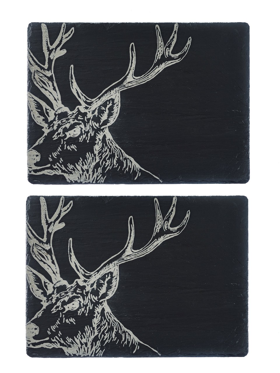 Schiefer Tischset, Motiv Hirsch