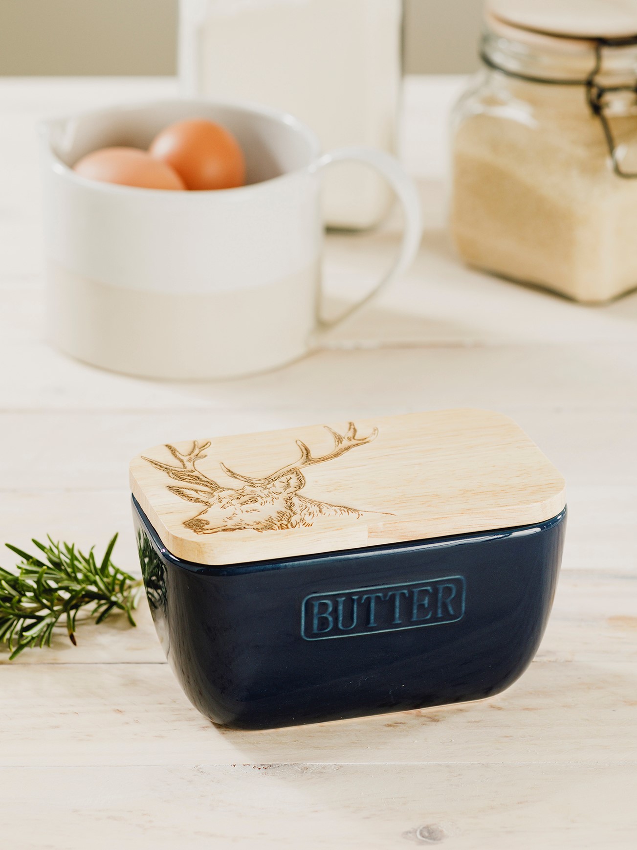 Selbrae House Butterdose blau | Design Hirsch