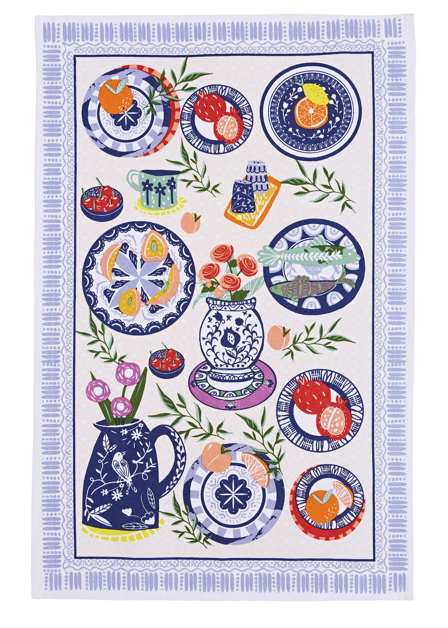 Ulster Weavers Geschirrtuch, Design Mediterrane Teller