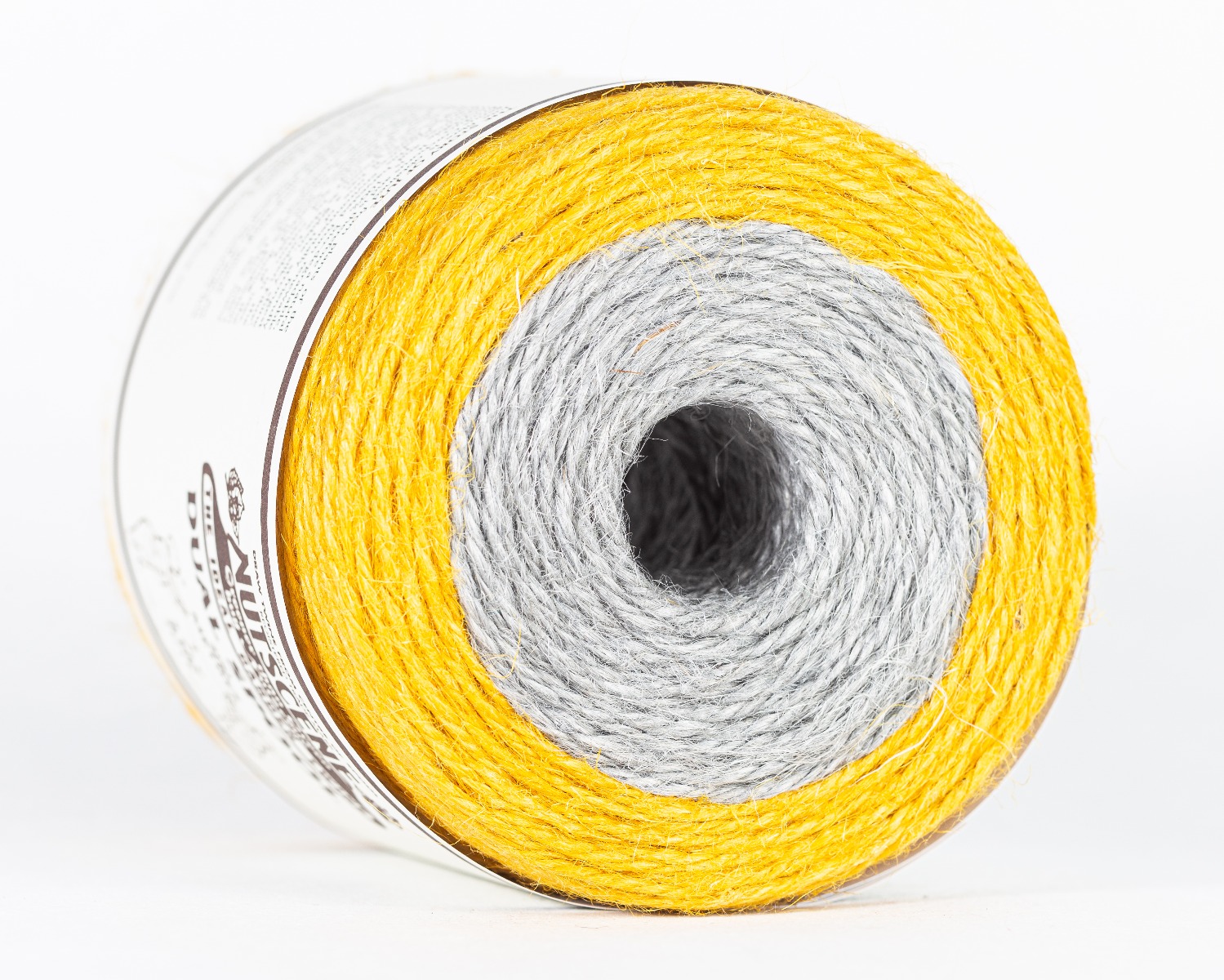 DUO-Jutespule Safran/Grau