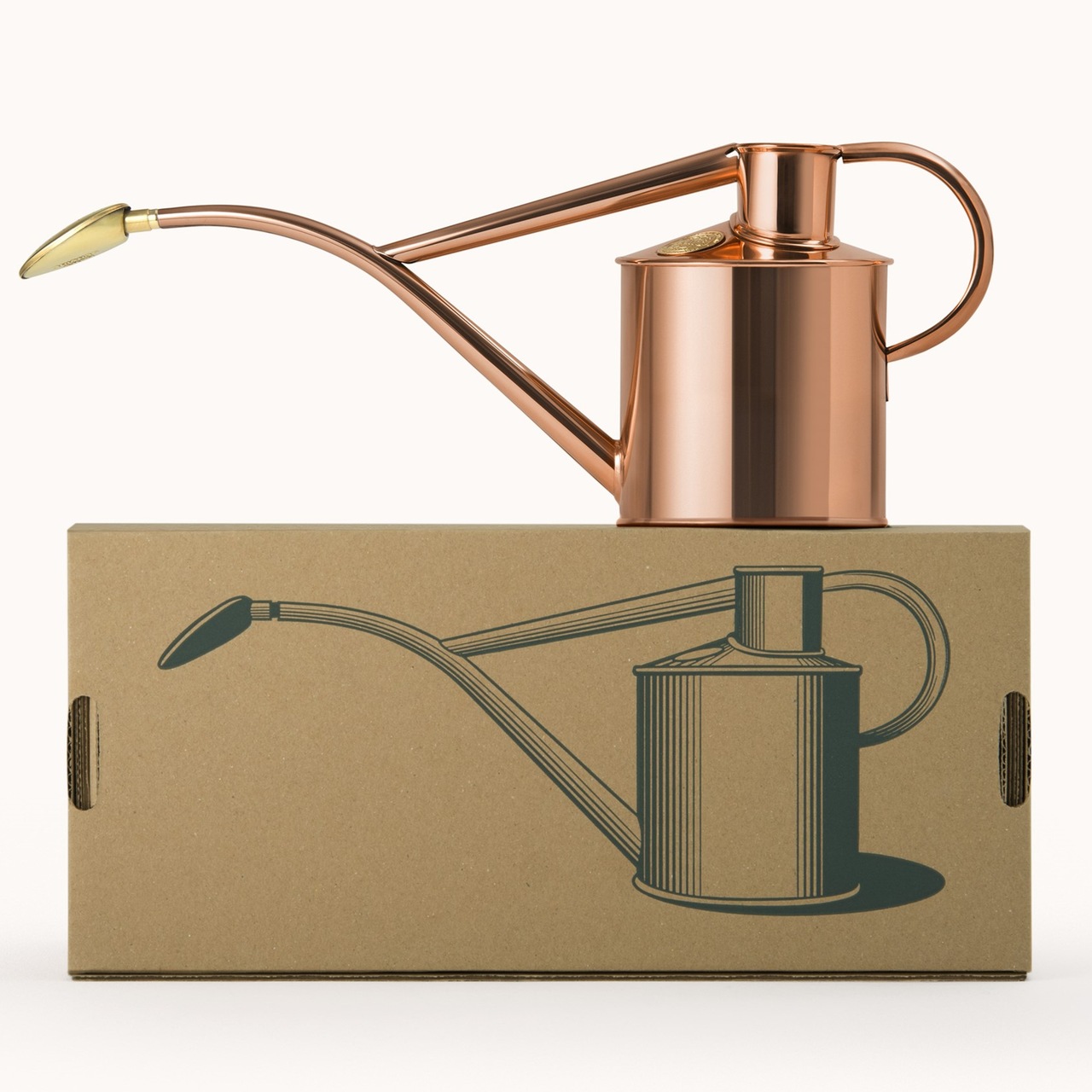 Haws Zimmergießkanne Classic | Kupfer mit Messingbrause | mit Haws-Box