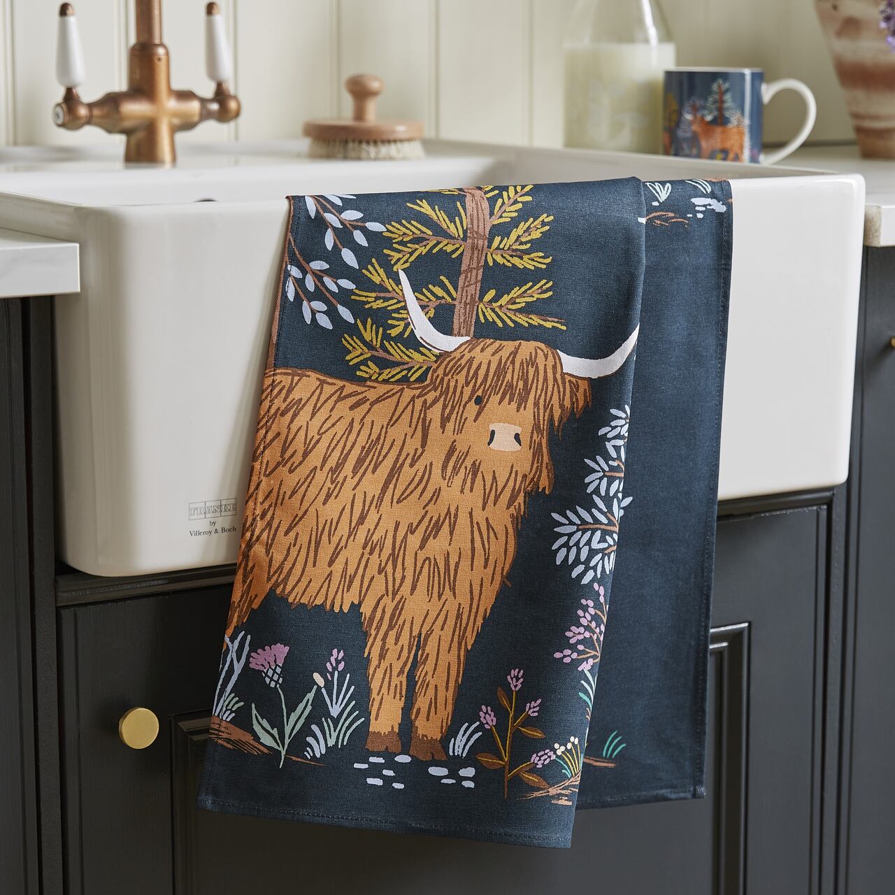 Geschirrtuch Connie the Cow | Highland Cow | von Ulster Weavers