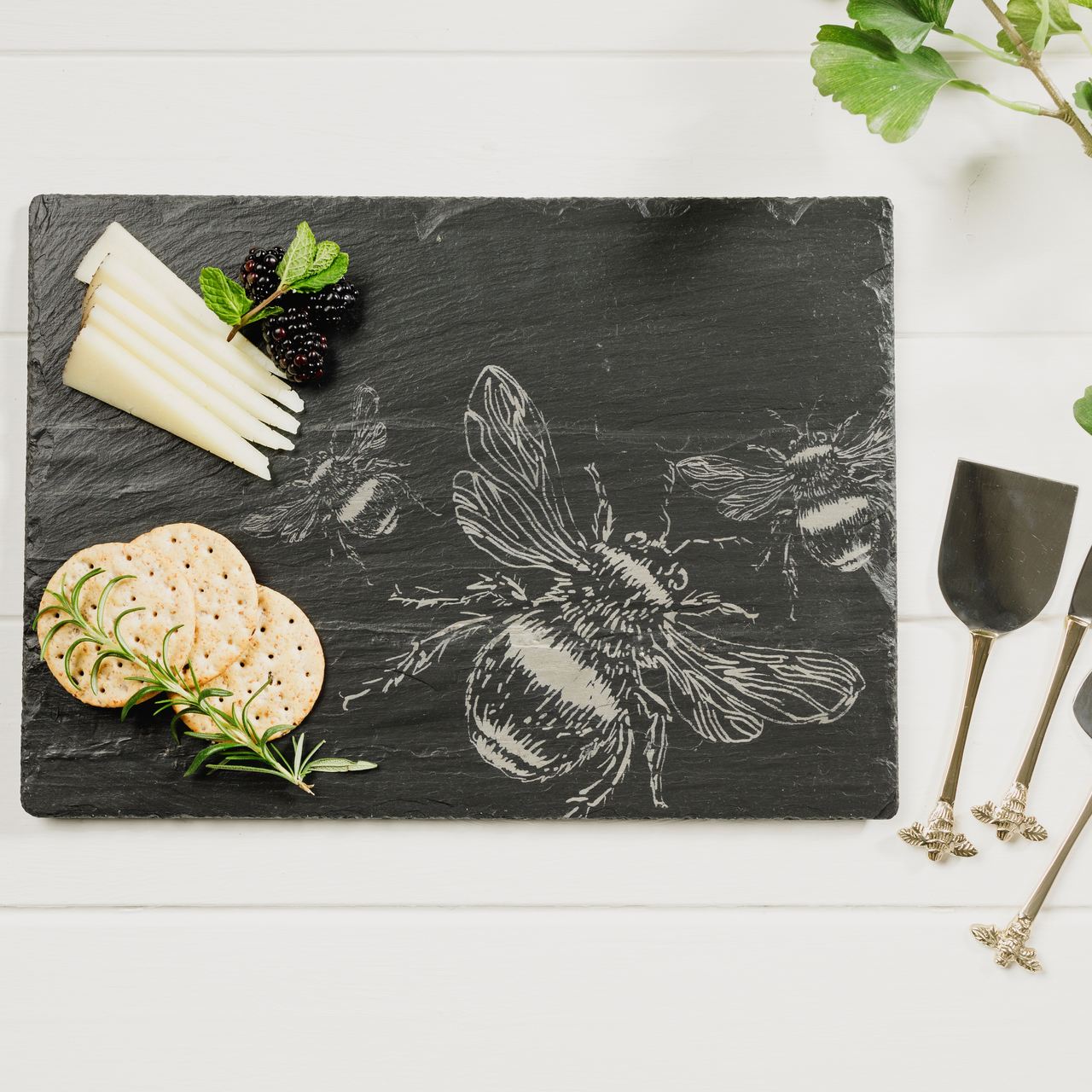Biene | Käseplatte aus Schiefer