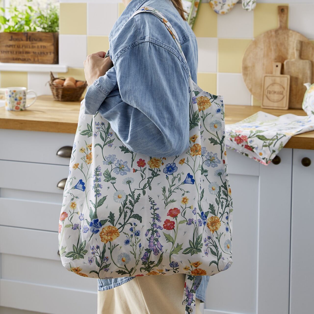 Einkaufsbeutel für die Tasche | Design Bauerngarten