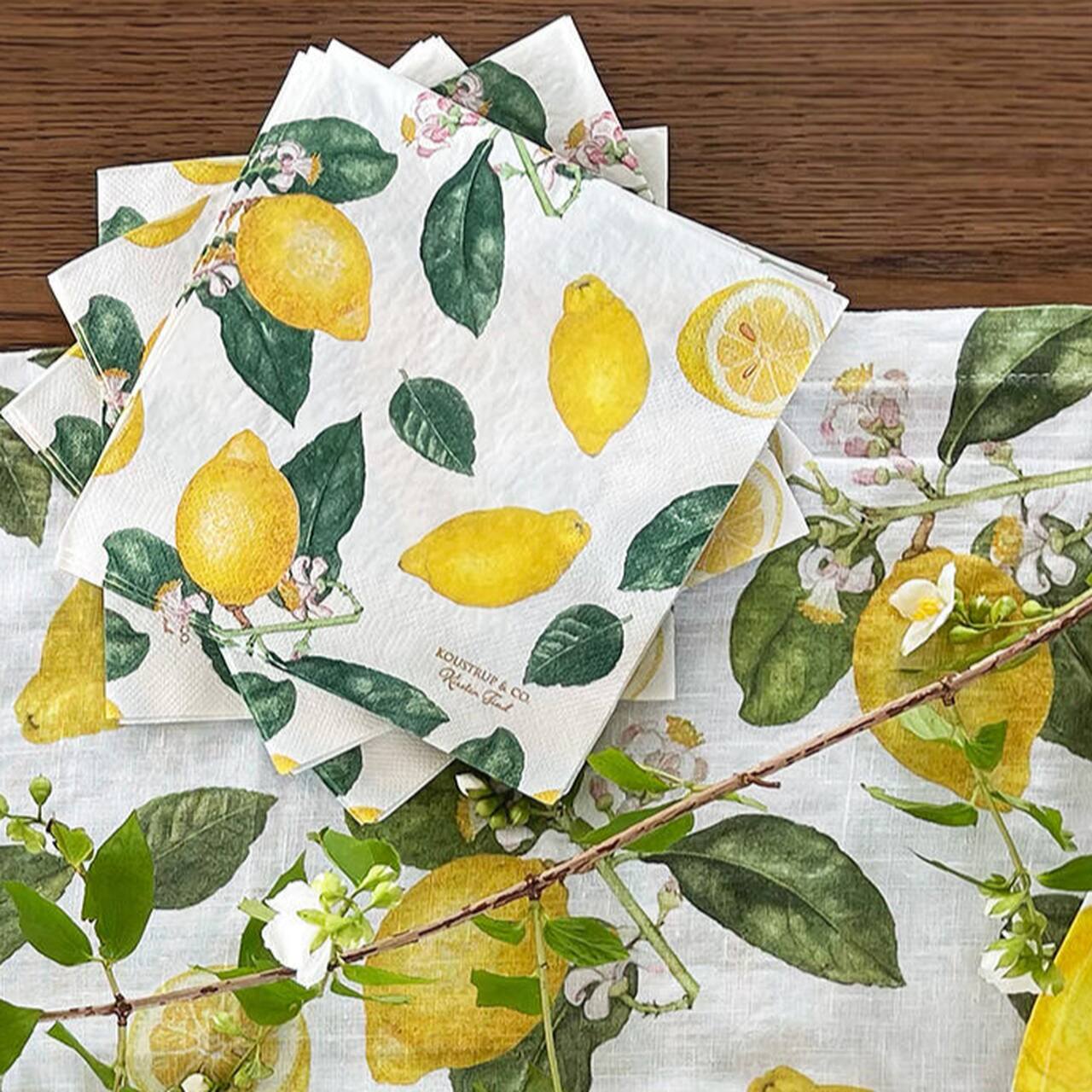 Papierservietten | Zitronen | von Koustrup & Co., Dänemark