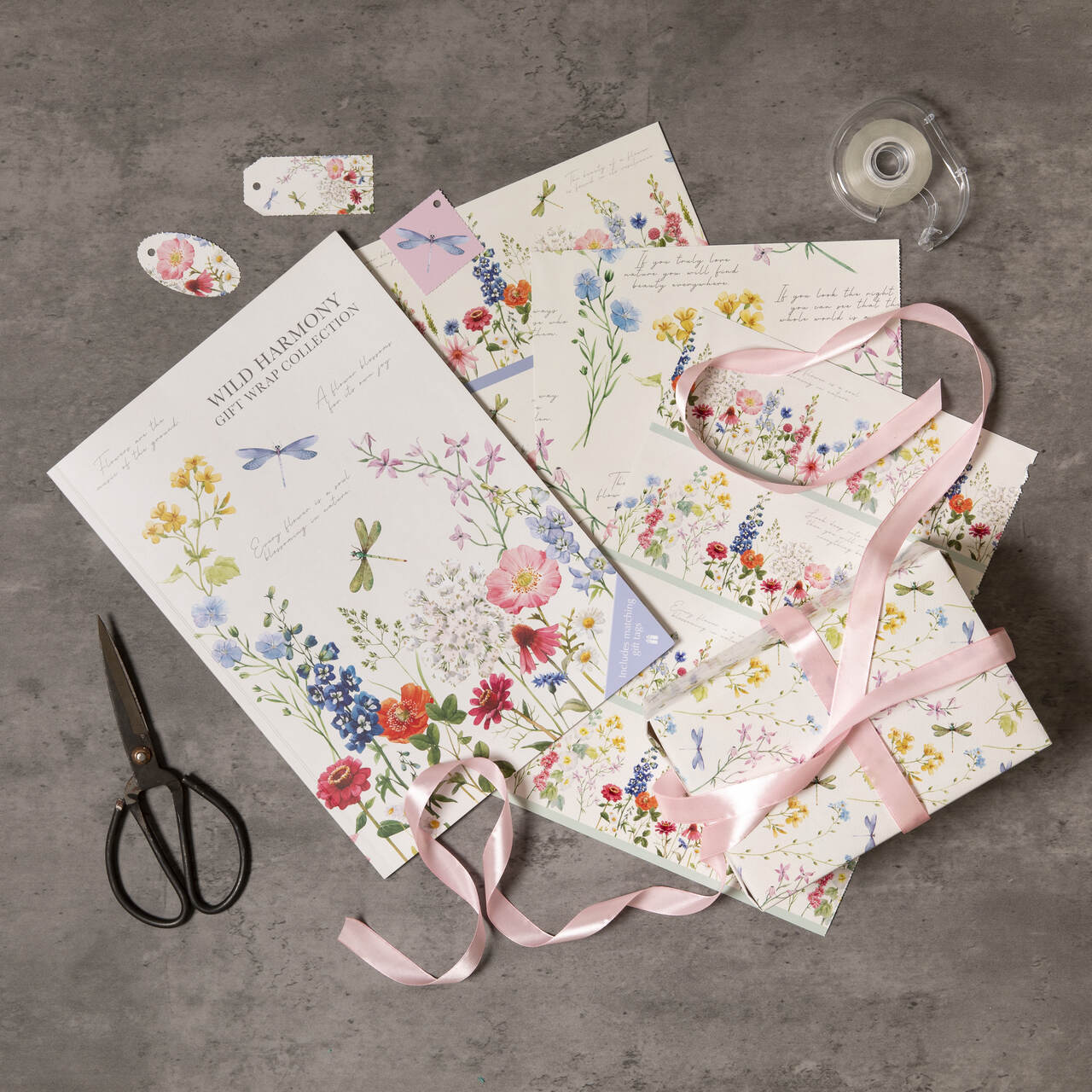 Papeterie aus England | Geschenkpapierbögen Wilde Harmonie