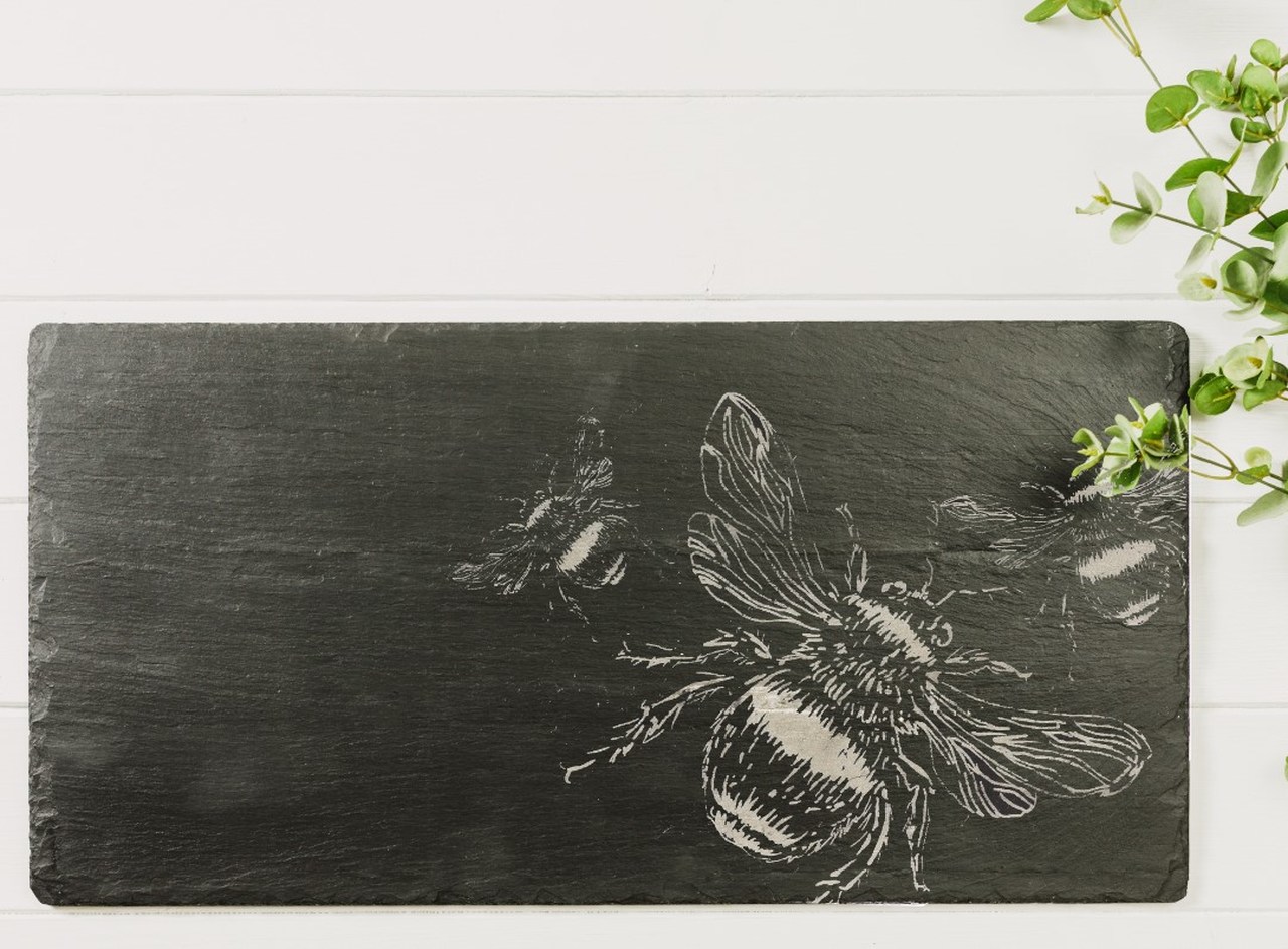 Biene | Servierplatte aus Schiefer