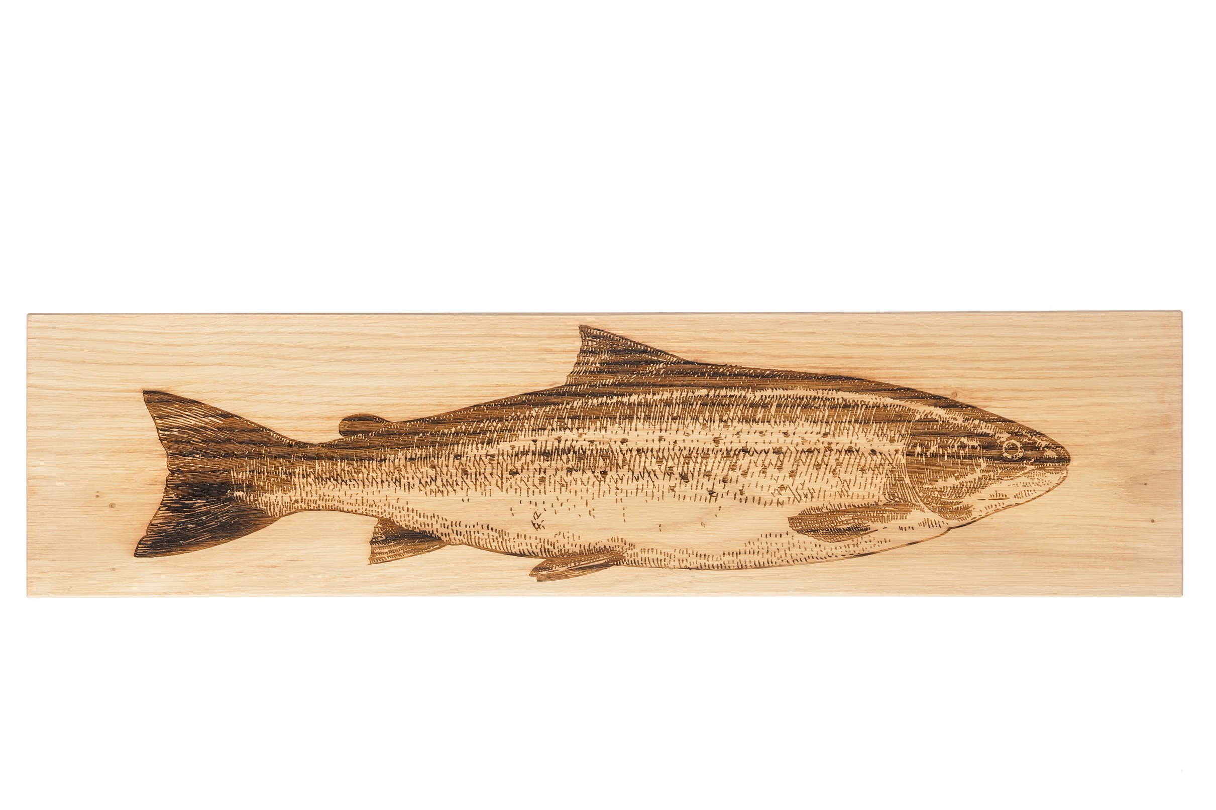 Lachs | Großes Servierbrett aus Eiche | Scottish Made für Selbrae House