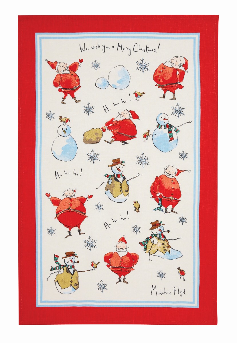 Ulster Weavers Weihnachten - Santa & Snowman, Design Madeleine Floyd