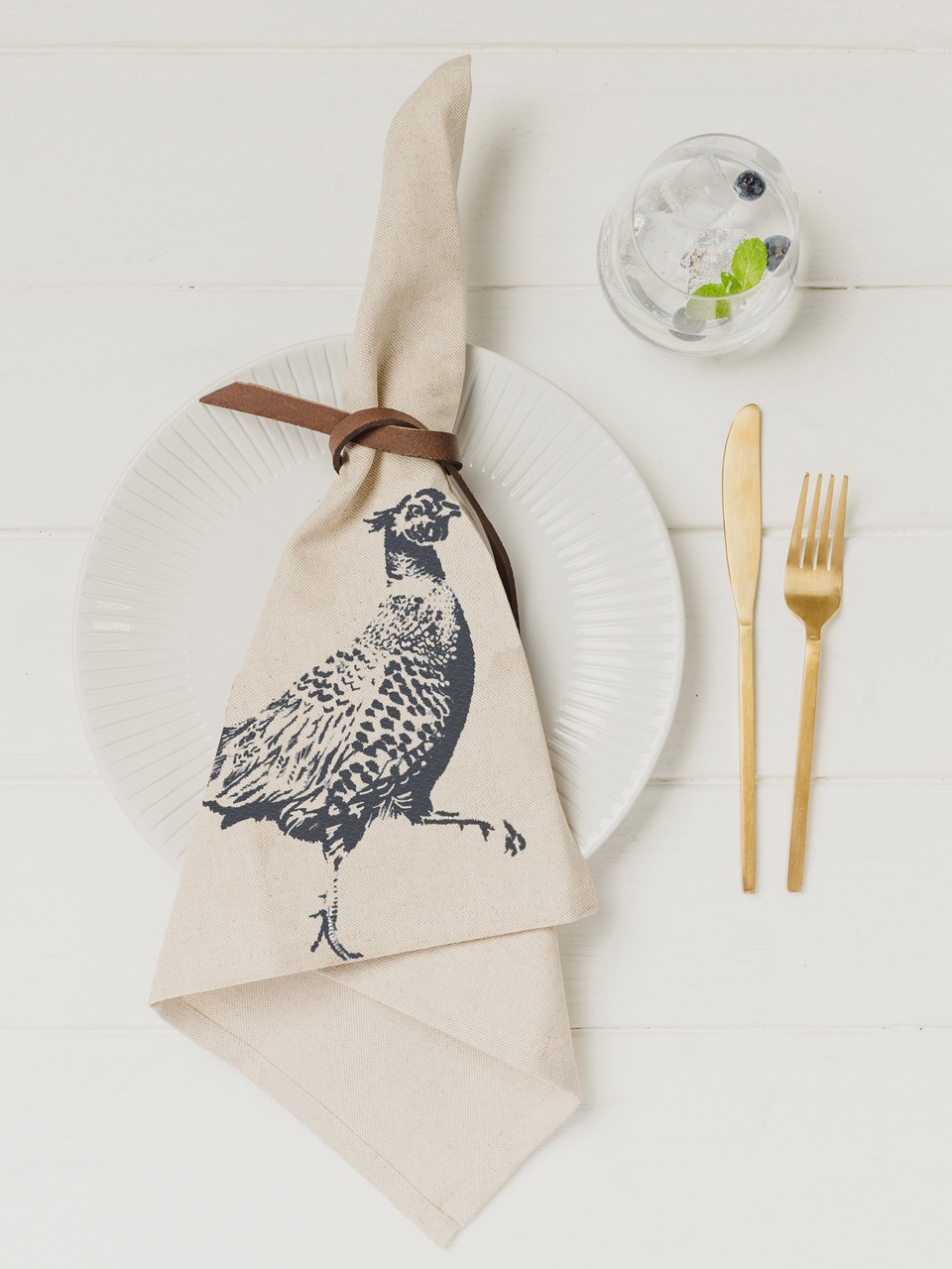 Servietten Fasan | 4er-Set | The Linen Table