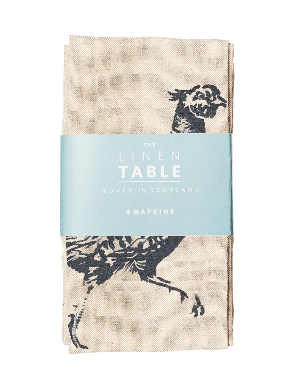 Servietten - 4 Stück | Leinen 50/50 | Motiv Biene - The Linen Table