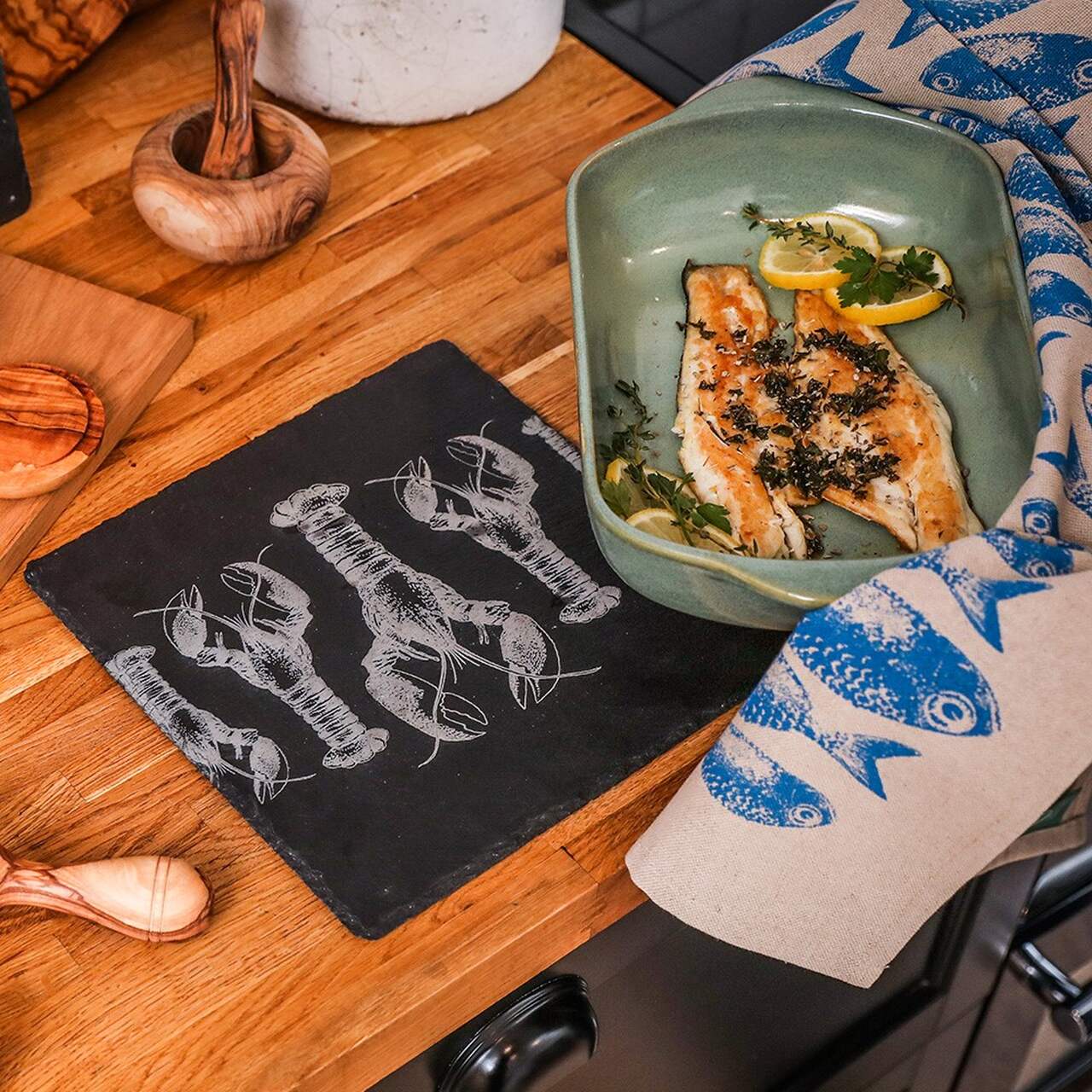 Topfuntersetzer aus Schiefer | Design Hummer