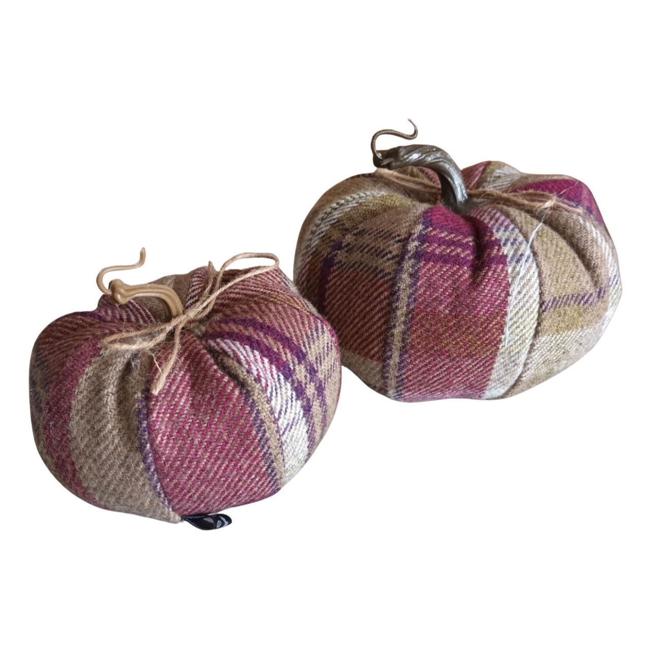 Stoffkürbis | Design Balmoral-Karos | in 4 Größen | handmade | aus Wales