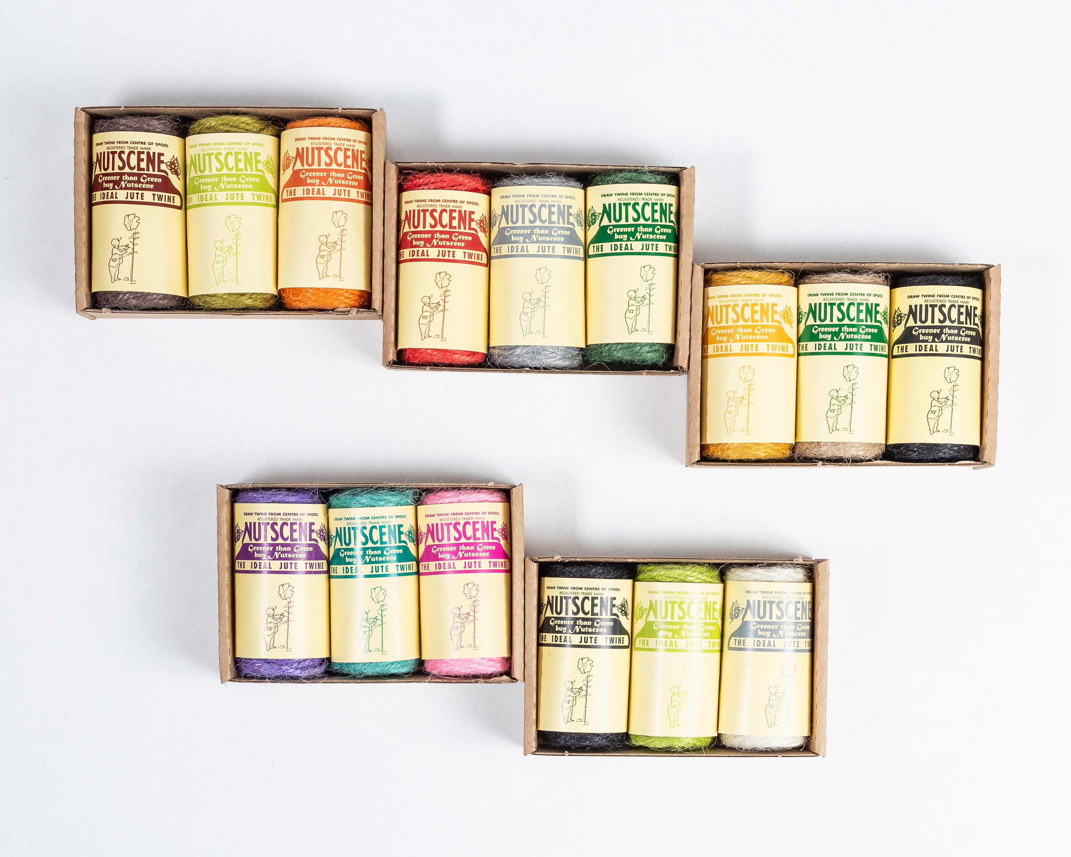 Nutscene HeritageJute-Minispulen 3er-Sets | in hellen oder traditionellen Zusammenstellungen