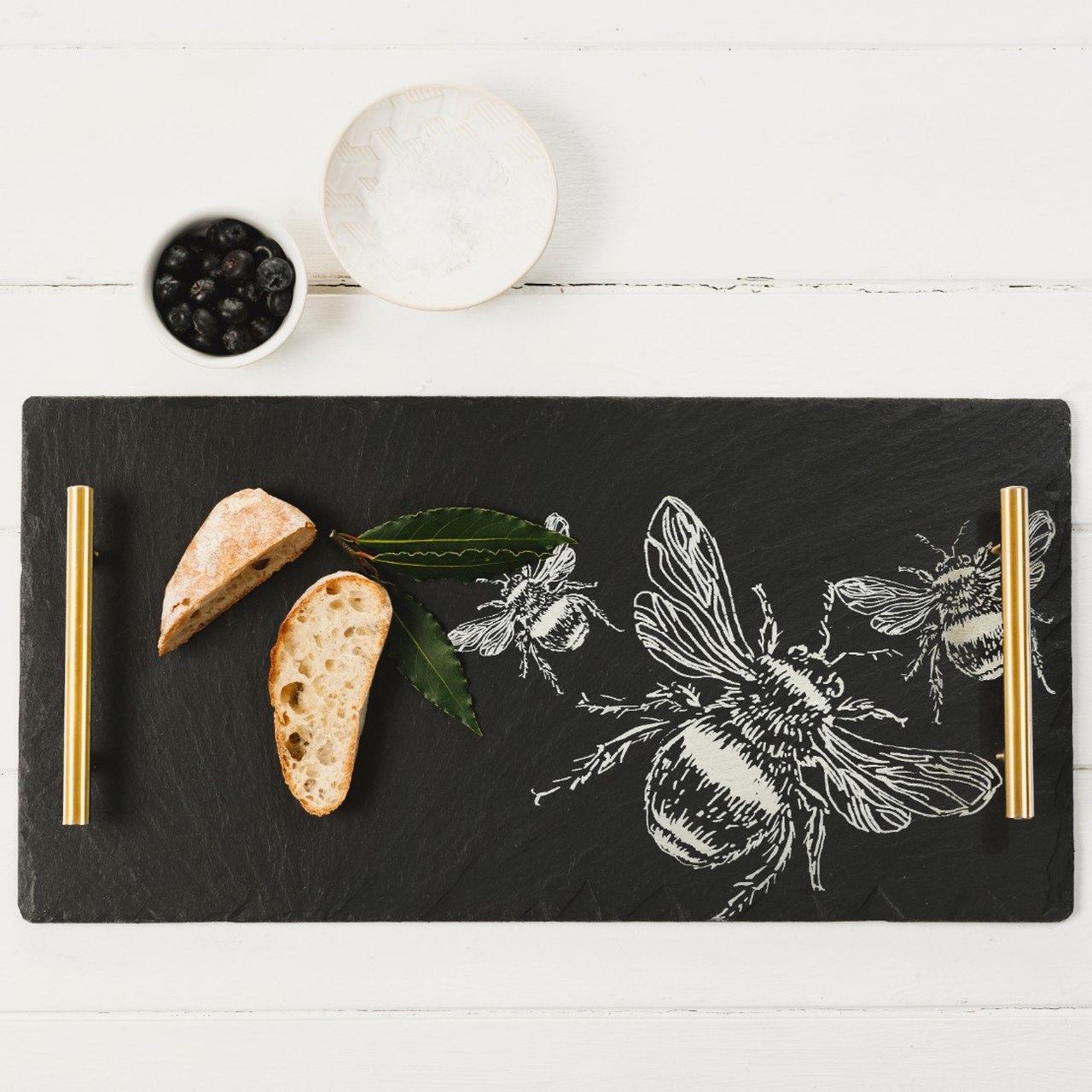 Biene | Serviertablett aus Schiefer, groß