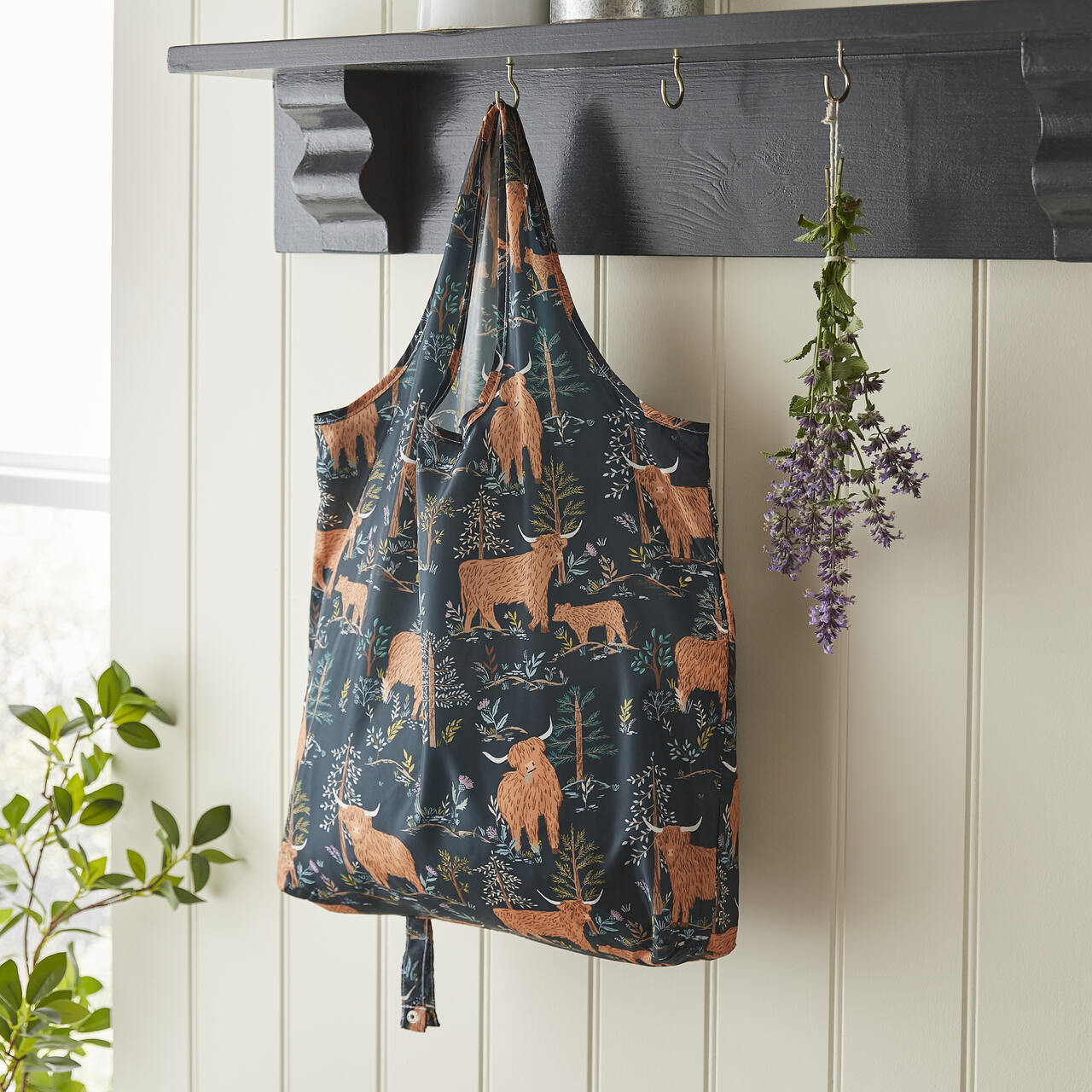 Einkaufsbeutel für die Tasche | Design Connie the 'Highland' Cow