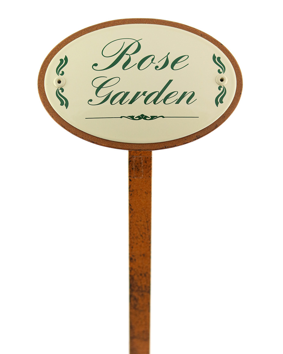 Gartenstecker aus Emaille 'Rose Garden'