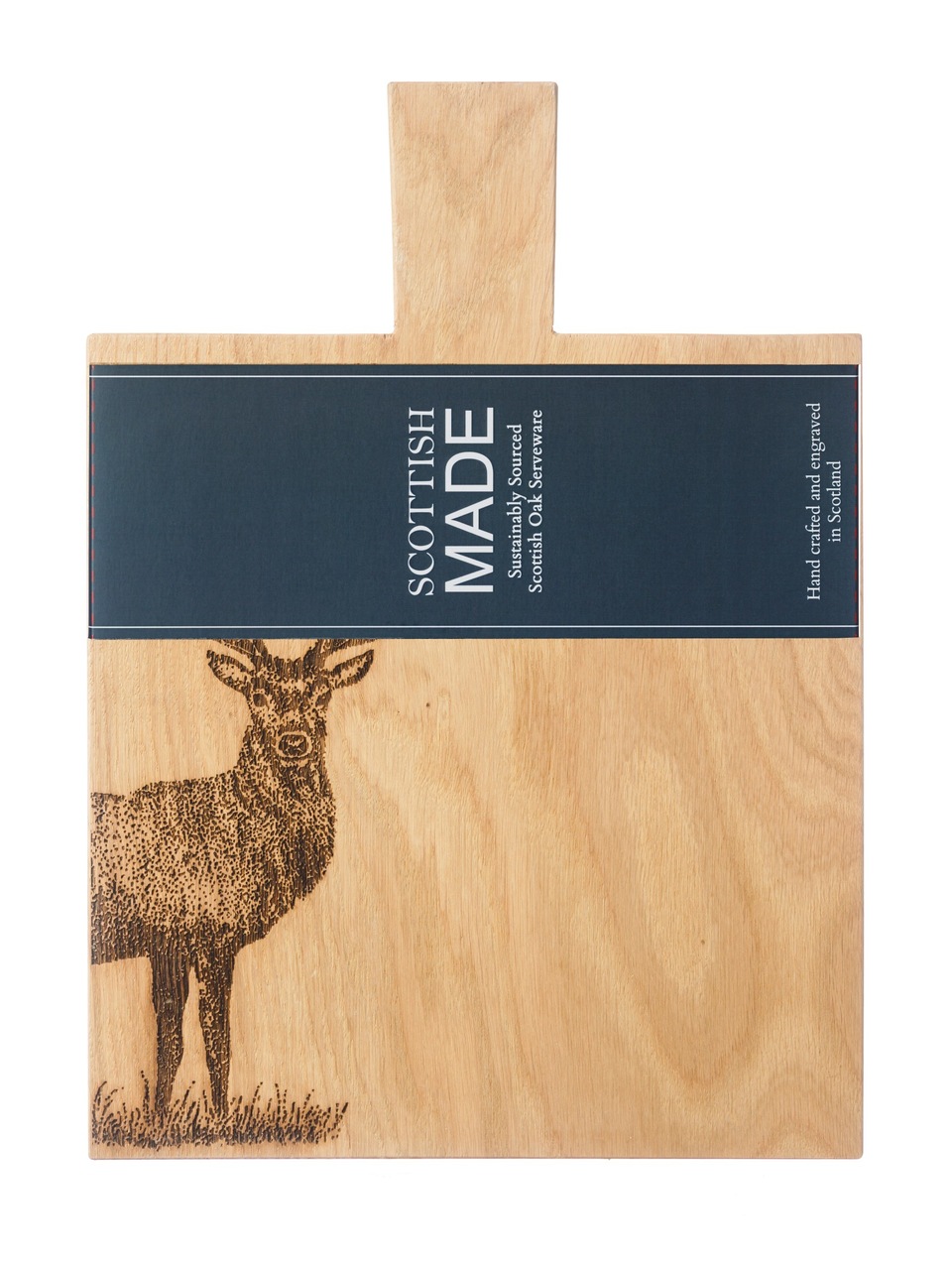 Hirsch Servier- & Schneidebrett aus Eiche | Scottish Made