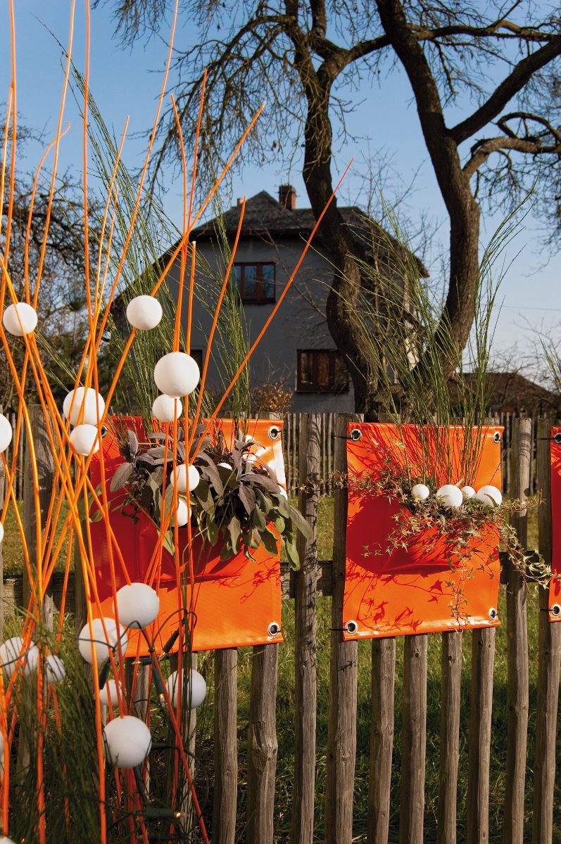 Hänge-Pflanztaschen PEVA am Zaun