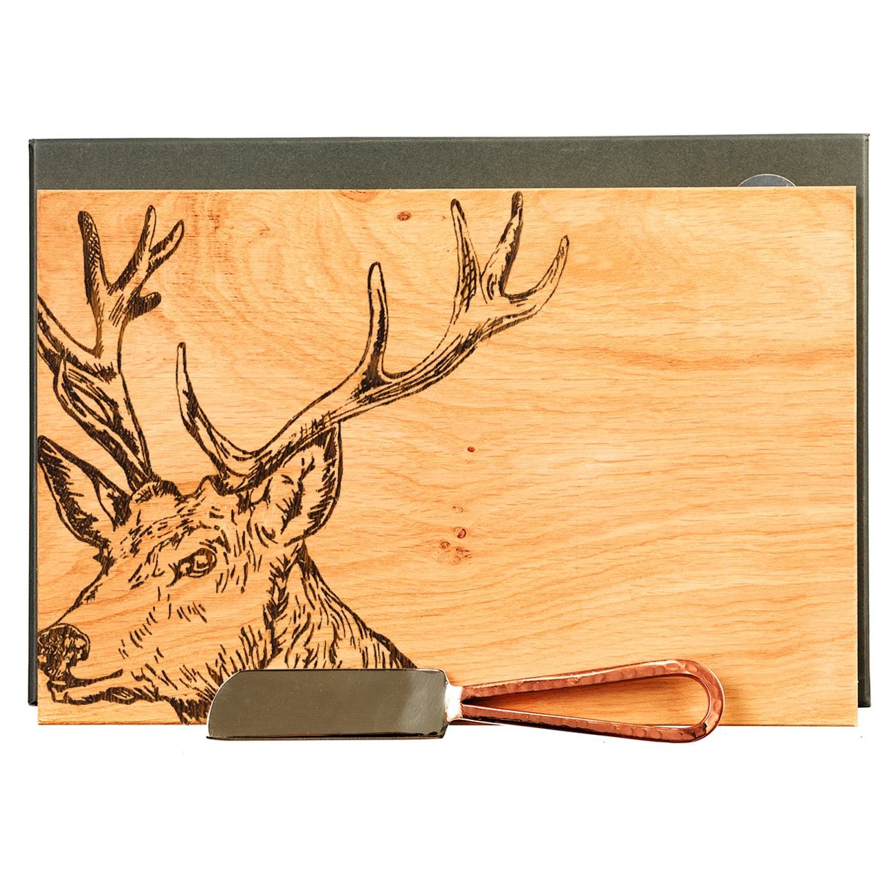 Käsebrett & Käsemesser | Motiv Hirsch