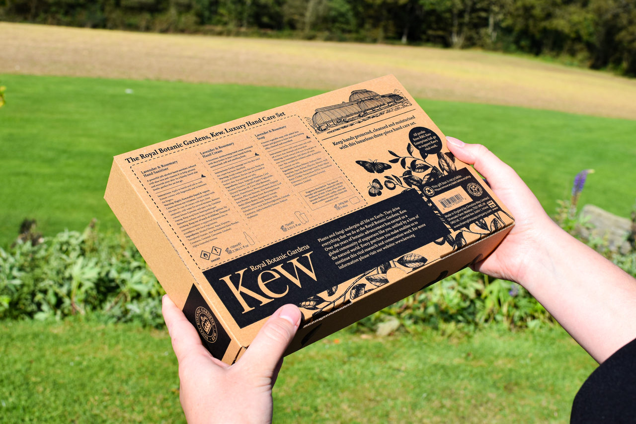 Die Rückseite der Kew Gardens Geschenkbox