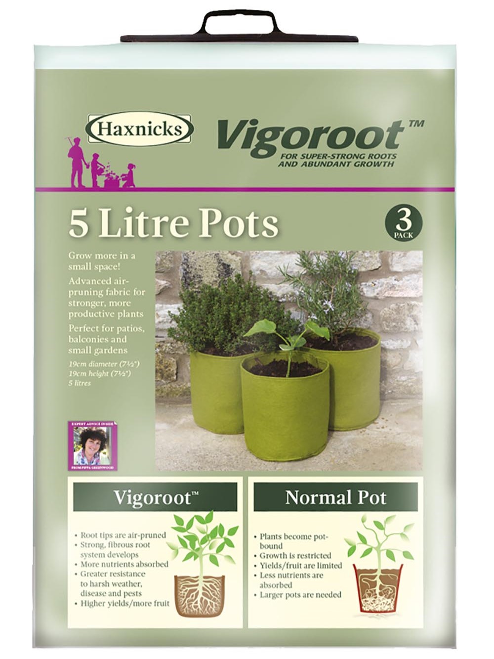 Vigoroot Pots 5 L von Haxnicks
